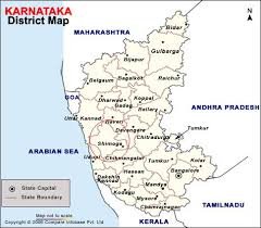 Map of karnataka with state capital, district head quarters, taluk head quarters, boundaries, national highways, railway lines and other roads. 2