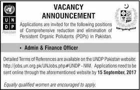 Select a language for our global site. Admin And Finance Officer Jobs In United Nation Development Program 2017