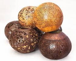 Carved Coconut Shells Coconut Shell Crafts Shell Crafts Diy Shell Crafts