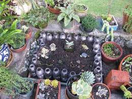 Don't throw away empty jars and bottles; Plastic Bottle Planter Box Plastic Bottle Planter Bottle Planters Frugal Gardening