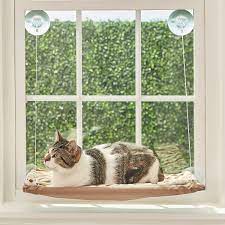 Cat window hammock bed, cat hammock bed window mounted cat bed elevated cat bed hanging cat bed, modern fashion cat furniture. Oster Sunny Seat Cat Window Perch Brown Chewy Com