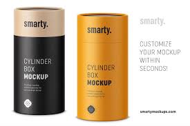 Cardbox Cylinder Box Mockup Box Mockup Mockup Packaging Mockup