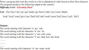 The word mixer make new or existing words (suitcase words, longest word, anagrams, etc.) browse the full dcode tools' list. Solved Python Code To Alphabetize A Given List And Print Chegg Com