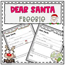 Dear Santa Letter Free Dear Santa Letter Tpt Free Lessons Preschool Prewriting