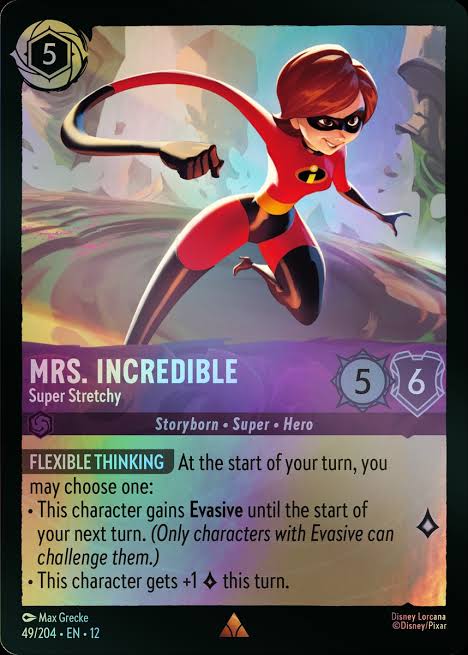 Mrs. Incredible - Super Stretchy 49/204 » Disney Lorcana Card Details +  Review » Lorcana Player