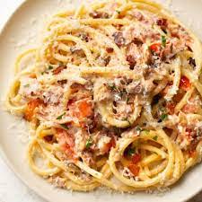 Easy Creamy Bacon Tomato Pasta Salt Lavender