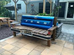 Pin By Sonya Hoffman On Tailgate Ideas Tailgate Bench Truck Tailgate Bench Garage Furniture
