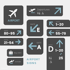 Airport Signs Icon Vector Set Free Image By Rawpixel Com Wan Airport Signs Vector Free Signs