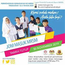 Kalau buat permohonan mrsm dan cuma dapat masuk mrsm biasa, tapi pelajar itu pandai bahagikan masa, dia adalah individu terbaik. Permohonan Ke Maktab Rendah Sains Mara Foto Media Mrsm Sultan Azlan Shah Facebook