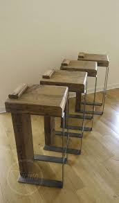 Rustic Bar Stool Reclaimed Wood Metal Bar Stool Industrial Etsy Rustic Bar Stools Reclaimed Wood Bars Wood Bar Stools