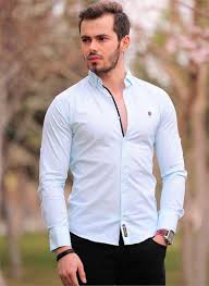 Erkek Ga Mlek 870 Turkuaz Modelleri Ve Uygun Fiyat Avantaja Yla Modabenle Mens Tops Men Casual Casual