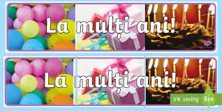 Zile senine și fericire, la mulți ani să trăiți. La MulÈ›i Ani Banner Teacher Made