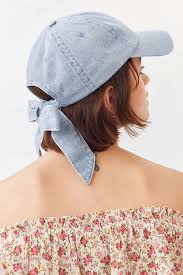 Denim Tie Back Baseball Hat Summer Hats For Women Outfits With Hats Hats For Big Heads
