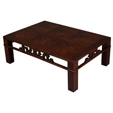 A beautiful french provincial style burl walnut wood coffee table by henredon furniture, from their salem collection, in the 'villandry' design. Mid Century Modern Chinese Style Mahogany Coffee Table Heritage Henredon At 1stdibs