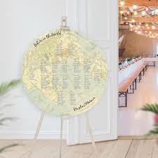 Globe Seating Chart Circular Map Table Plan World Travel