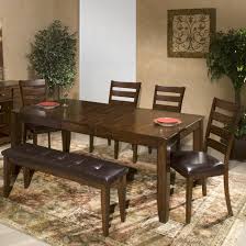 Modern solid mango wood table 4 chairs and bench great condition, lots of room for dinner parties bought a year ago from ashley furniture table width nadine 7 piece dining set (new) description: Intercon Kona 6 Piece Mango Wood Dining Room Set Darvin Furniture Table Chair Set With Bench