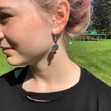 Amethyst Tree of Life Earrings. Made in Ireland. Sterling Silver Ear Wires 