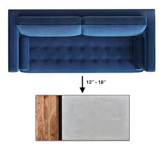 Usually, coffee tables are purchased after seating your coffee table should be roughly the same height as the seat of your couch. The Ultimate Coffee Table Size Guide Apt2b