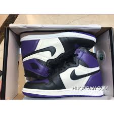 Air Jordan 1 Full Grain Leather Purple Toes Women Shoes Size All Code Sec Outlet