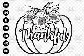 Download Floral Pumpkin And Thankful Svg File Graphic By 99siamvector Creative Fabrica