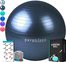 Pavandeep Exercise Ball Chair Bpa Free Charcoal M 65cm