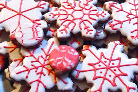 Noel Traditionnel En Rouge Et Blanc Cookies Au Sucre Cookies Decores Biscuit De Noel
