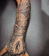 The simple lines and shapes of this tattoo work well in such a small space, as well as choosing not to use color. 100 Ufo Tattoo Designs For Men Alien Abduction Ink