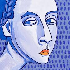 A3 Fine Art Print iris & Bird With Moth Orange Arch Digital Reproduction of  a Linocut Original Artwork by Hana Rubi