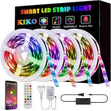 Amazon Com Led Strip Lights 65 6ft 20m 4x16 4ft Ultra Long Kiko Smart Led Lights Smd 5050 Rgb Color Ch Led Strip Lighting Color Changing Rope Lights Led Strip