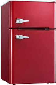 Free shipping on many items! Amazon Com Tavata 3 2 Cu Compact Refrigerator Double Door Mini Fridge With Top Door Freezer Small Drink Chiller For Home Office Dorm Or Rv Classic Red Home Kitchen