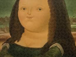 Mona Lisa,Fernando Botero Jigsaw Puzzle by Eva Lechner