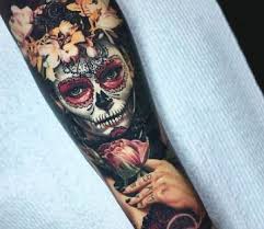 Preciosos Tatuajes De Catrinas A Colores Para Chicas Con Imagenes Tatuajes Tatuajes Antebrazo Catrinas Tatuajes