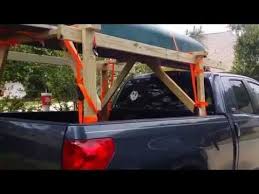 I've built a kayak rack out of wood. Home Made Canoe X2f Kayak Rack Youtube Truck Diy Kayak Rack For Truck Kayak Rack