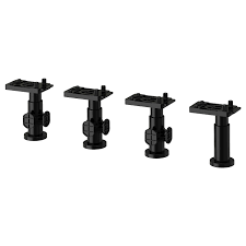 Make sure the legs are on the cabinet before mounting it on the rail. Sektion Leg Ikea
