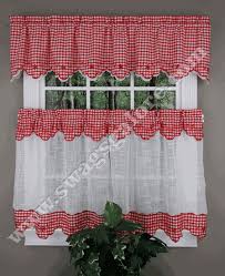 Find more matching patterns in kitchen decorating themes, shower curtains, tablecloths, placemats and curtain tieback panels. Provence Curtains Red Lorraine Sheer Kitchen Curtains Retro Curtains Shabby Chic Kitchen Kitchen Curtains