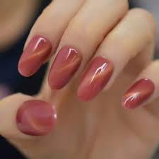 Black And Red Cat Eye Nails Coral Red Cat Eye Press On Nails Full Wrap Cover Oval Medium False Nails Hand Paint Gelnail Cat Eye Design P In 2020 Press On Nails Cat Eye Nails Pretty Acrylic Nails