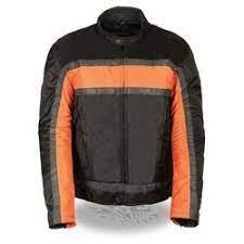 Orange Stripe Textile Racer Men S Motorcycle Jacket Reflective Motorcycle Jacket Mens Motorcycle Jacket Racer Jacket