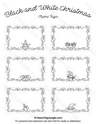 Black And White Free Printable Labels Free Printable Black And White Christmas Name Tags The Template Can Also Be Used For Creating I Christmas Name Tags Christmas Names Christmas Printable Labels
