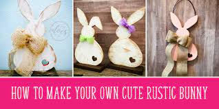 Great decor throughout the spring season and of course for easter. Make Your Own Cute Rustic Easter Bunny Decor With Video Debbie Does Design