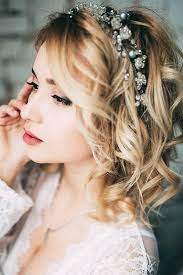33 Stylish Wedding Hairstyles With Hair Down Hair Styles Headband Hairstyles Veil Hairstyles