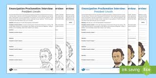 Изображение emancipation proclamation worksheet f… bing.com/images. President Lincoln Emancipation Proclamation Interview Activity