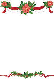 Holiday Borders Free Flowers Holly And Ribbons Top And Bottom Christmas Flowers Free Christmas Borders Christmas Borders
