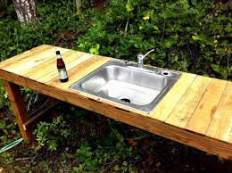 outdoor sink ideas kitchen diy cabinet