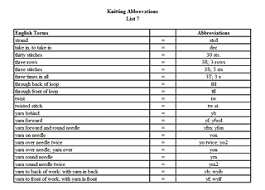 Then fold it in half, sew up two sides, stuff it. Estherkate S Abbreviations Hand Knitting Ravelry