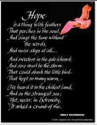 Hope By Emily Dickenson Emily Dickinson Dickinson Poems Words