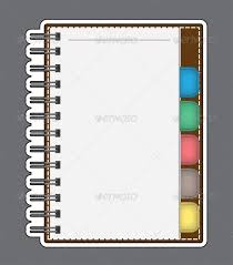 Top view, new year concept. Blank Paper With Notebook Vector Outline By Roxiller Graphicriver