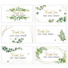 If you are uncertain about how to do this properly, we have some ideas that you can use to get started with. Buy 180 Pieces Thank You For Your Order Card Support Small Business Customer Thank You Cards Gold Foil And Green Appreciation Note Cards For Online Or Stores Handmade Goods And More Online