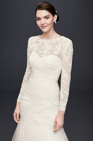 Embroidered Lace Long Sleeve Dress Topper David S Bridal Dress Topper Wedding Dress Topper Long Sleeve Lace Dress