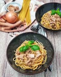 Thunfisch Sahne Sosse Mit Spaghetti Lydiasfoodblog Rezept Thunfisch Spaghetti Nudeln Mit Thunfisch Rezepte