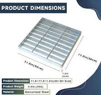 Amazon.com: Galvanized Steel Drain Grate, 12 * 12in Outdoor ...